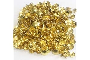 GRIDS LONDON LTD 150 Push Pins Drawing Pins Thumbtacks Brass Plated Cork Board Map Office Home Craft Strong Sharp