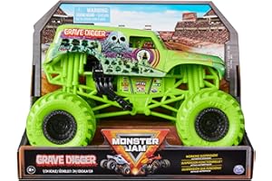 MONSTER JAM, veicolo Monster Truck Ufficiale Grave Digger, Veicolo Die-Cast da Collezione, in Scala 1:24, Giocattoli per Bambini e Bambine, 3+ Anni