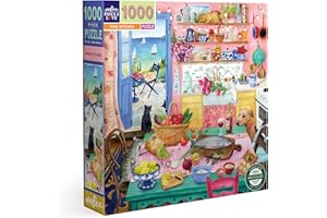 eeBoo - Różowa Kuchnia Dorosły Karton z recyklingu - Puzzle 1000 sztuk Kuchnia Różowy-PZTPNK