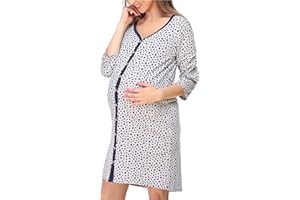 Bellivalini Camicia da Notte Premaman Manica 3/4 con Funzione Allattamento BLV50-115