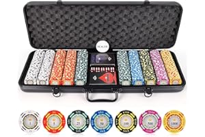 VERSA GAMES JPC 500 Piece Crown Casino Clay Poker Chips Set by