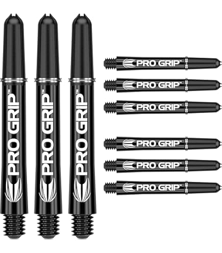 Harrows Set 9 Steli Per Freccette In Carbonio – Medie, Corte E Midi, Colore Verde Acqua, Con Grip Rinforzato - 2