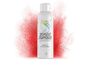 COUKULA Red Temporary Hair Color Spray for Adults Kids, Instant Colored Hair Dye Alternative, Non-Sticky, Gentle Formula, Washable Disposable, Party Cosplay Christmas Halloween, 150ml