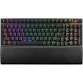 ASUS ROG Strix Scope II 96 kablosuz oyun klavyesi, &uuml;&ccedil; modlu bağlantı, şok emici k&ouml;p&uuml;k ve anahtar pedleri, ROG NX kar anahtarı