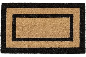 Relaxdays lång kokosmatta med halkfri PVC-undersida för balkong hall veranda uteplats välkomstmatta storlek: 75 x 45 x 1,5 cm