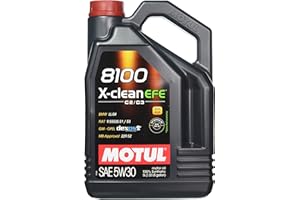 Motul 107206/74 engine lubricating oil, 8100 X-Clean Efe C2 / C3, 5W30 5 L