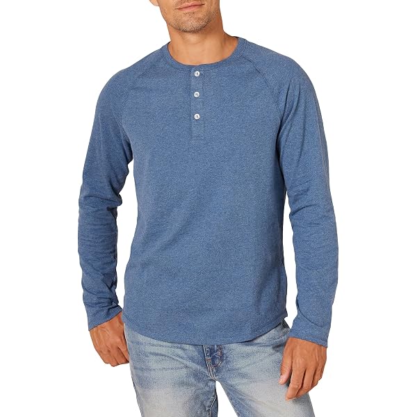 Madcap England Men's Retro Henley T-Shirt – Striped, Slim Fit, Short Sleeve Collarless Granddad Style