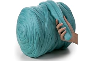 MeriWoolArt® 100% Lana Merino Hilo Grueso de Manta XXL 4-5cm, Hilo Gigante, Merino Mana Gruesa suave, Fieltro de Lana Seco Mojado, DIY Manta Grande Lana Regalo Navidad