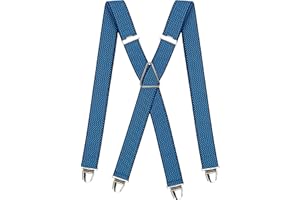 Pierrot Bretelle Uomo Larghe Vintage - Clip molto forti Regolabili Fino A 130cm - Bretelle Uomo Eleganti Artigianali Garantite A Vita
