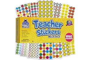 Purple Ladybug 4960 PCS Teacher Stickers - Reward Stickers for Children, Classroom Essentials for Student Recognition & Encouragement, Back to School Stickers, Classroom Essentials for Teachers