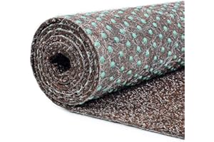 Carpeto Rugs Kunstrasen Balkon Teppich Wasserfest - Kunstrassenteppich Outdoor - Rasenteppich Balkon Meterware mit Noppen - Kunstgras Balkonteppich - Braun - 100 x 575 cm