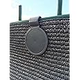 edenvista Plastic Clips for Garden privacy net, Windscreen, Shade cloth | UV Treated, 20 Pack, Color Anthracite Grey.