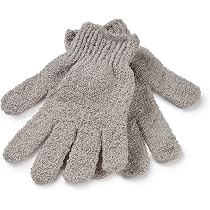 Peeling-Handschuhe Aus Bambus – 3 Stück (blau, Grün, Pink) Für Dusche & Spa, Entfernt Abgestorbene Haut & Eingewachsene Haare