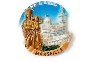 PEC AS DE COEUR Magnet Marseille Notre Dame de la Garde (7x6cm)