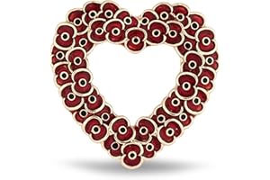 THE ROYAL BRITISH LEGION Royal British Legion Heart of Poppies Gold Tone Brooch (FBA)