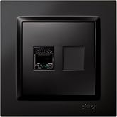 SIMON - RJ45 Cat 5e Socket, Recessed Plug, Ethernet Cable Connector, Recessed Wall Plug, Simon 10 Series, Easy to Install, In