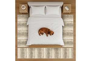 ‎OKU-TEX oKu-Tex Bettumrandung Set 3-teilig [67x340 cm | 2 mal 67x140 cm] Beiger Bettvorleger, meliert - weicher Kurzflor pflegeleicht - Bettvorleger Schlafzimmer - Modernes meliertes Design - Deutsche Marke