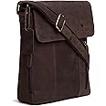 WildHorn Men's Leather Sling Messenger Bag Multipurpose Crossbody Bag I Travel Bag with Adjustable Strap 11 Inch Brown
