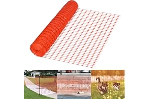 YRHome 1 x 30m Absperrzaun Kunststoff Orange Bauzaun Warnzaun Warnnetz mobiler Hundezaun Auffangnetz Wildzaun Fangzaun Sicherheitsnetz Fangnetz Baustellnetz Hühnerzaun Schutznetz für Garten camping
