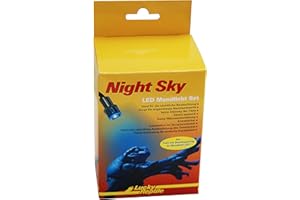 Lucky Reptile Night Sky - 3x LEDy ze światłem księżyca z transformatorem - Energooszczędna lampa księżycowa do terrarium - Nocne oświetlenie LED dla gadów i płazów - Rozszerzalne do 6 LEDów