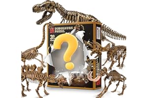MUSCCCM Ausgrabungsset für Kinder(T-rex/Stegosaurus/Triceratops/Brachiosaurus/Mammut)Dinosaurier Spielzeug, 3D-Skelett Dinosaur Modell, Dino Ausgrabungsset, Dinosaurier Geburtstag Spielzeug Ab 6 Jahre