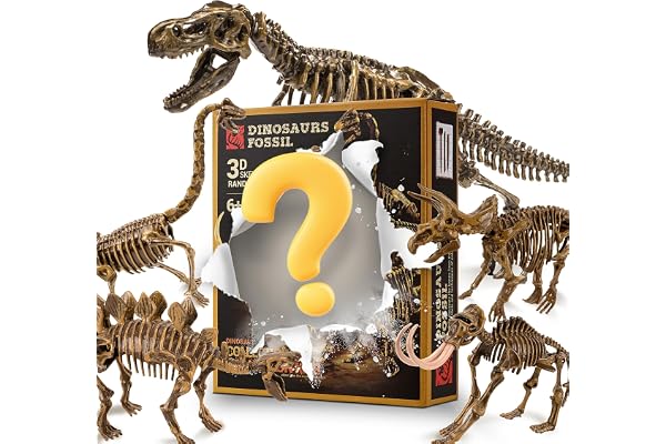 MUSCCCM Dinosaure Jouet, Excavation Kit Archeologie Enfant, Réaliste Squelette Dinosaure Maquette, Jeux Archeologie Enfants Jouet Dinosaure Garcon 6+ Ans, Cadeaux de Noël pour Enfant