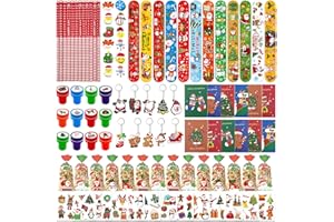 Lets Joy 132 Pezzi Giocattoli per Feste di Natale, Gadget Compleanno Bambini, Giocattoli per Feste di Compleanno, Regalini Fine Festa Bambini, Braccialetti Slap Tatuaggi Festa di Natale Bomboniere