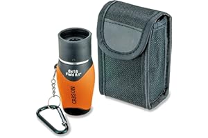 Carson MiniMight 6x18mm Pocket Monocular with Carabiner Clip, Orange (MM-618CO)