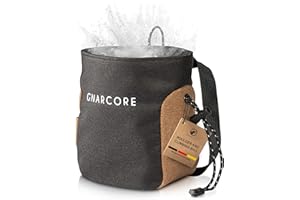 GNARCORE® * Set completo di Chalkbag, Chalk Ball e spazzola Boulder [come set e singolo] – tutto per la prossima sessione di arrampicata – principianti ed esperti – regalo perfetto per bouldering