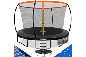 ‎KESSER KESSER® Trampolin Ø 244/305/366/427 cm | TÜV Rheinland GS Zertifiziert | Gartentrampolin Kindertrampolin bis 150 kg | Komplettset mit Sicherheitsnetz