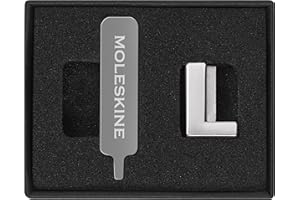 Moleskine Pin per Taccuino o Agenda Lettera L, Spilla Lettere, Personalizza la Chiusura con Elastico, Idee Regalo Personalizzato, Colore Argento