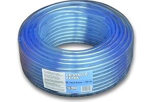 HI FITT 20mm ID x 24mm OD Clear Unreinforced PVC Tubing - Water/Air Hose Pipe, Food Grade (3M - 9.10FT)
