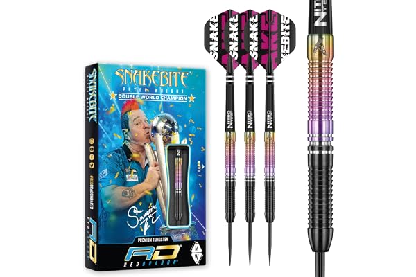 RED DRAGON Snakebite Champion du Monde 2020 Édition Fléchettes en tungstène Comprenant Vols et tiges