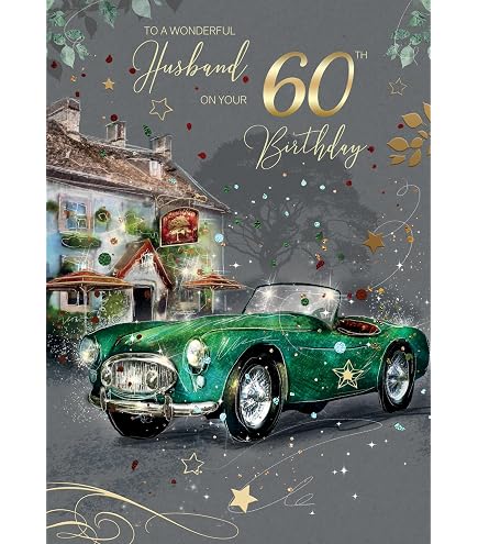 Geburtstagskarte Für Ehemann Zum 60. – „To My Very Special Husband“, Mit Schleifen-Detail
