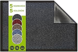 SQUATCH® | Wewnętrzna mata wejściowa | Trwała i antypoślizgowa wycieraczka | Absorbuje wodę i zbiera brud | Łatwa do czyszczenia (Ciemny szary, 40x60cm)