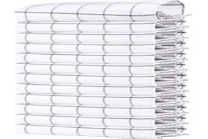 SWEET NEEDLE SweetNeedle Servilletas De Cena Big Checks De 12 Paquetes - Carbón Vegetal - 50X50 Cm - Hilo De Algodón 100% Teñido - Sobredimensionado, Calidad Pesada, Sin Pelusa, Dobladillo Con Esquinas Ingleteadas