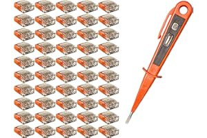 H+H Werkzeug SKK50 50 zestaw 3-biegunowy + 1 x miernik napięcia/tester fazy/45300 VDE (zacisk łączący, zacisk wtykowy, złącze wtykowe), pomarańczowy, 0,5-2,5 mm²