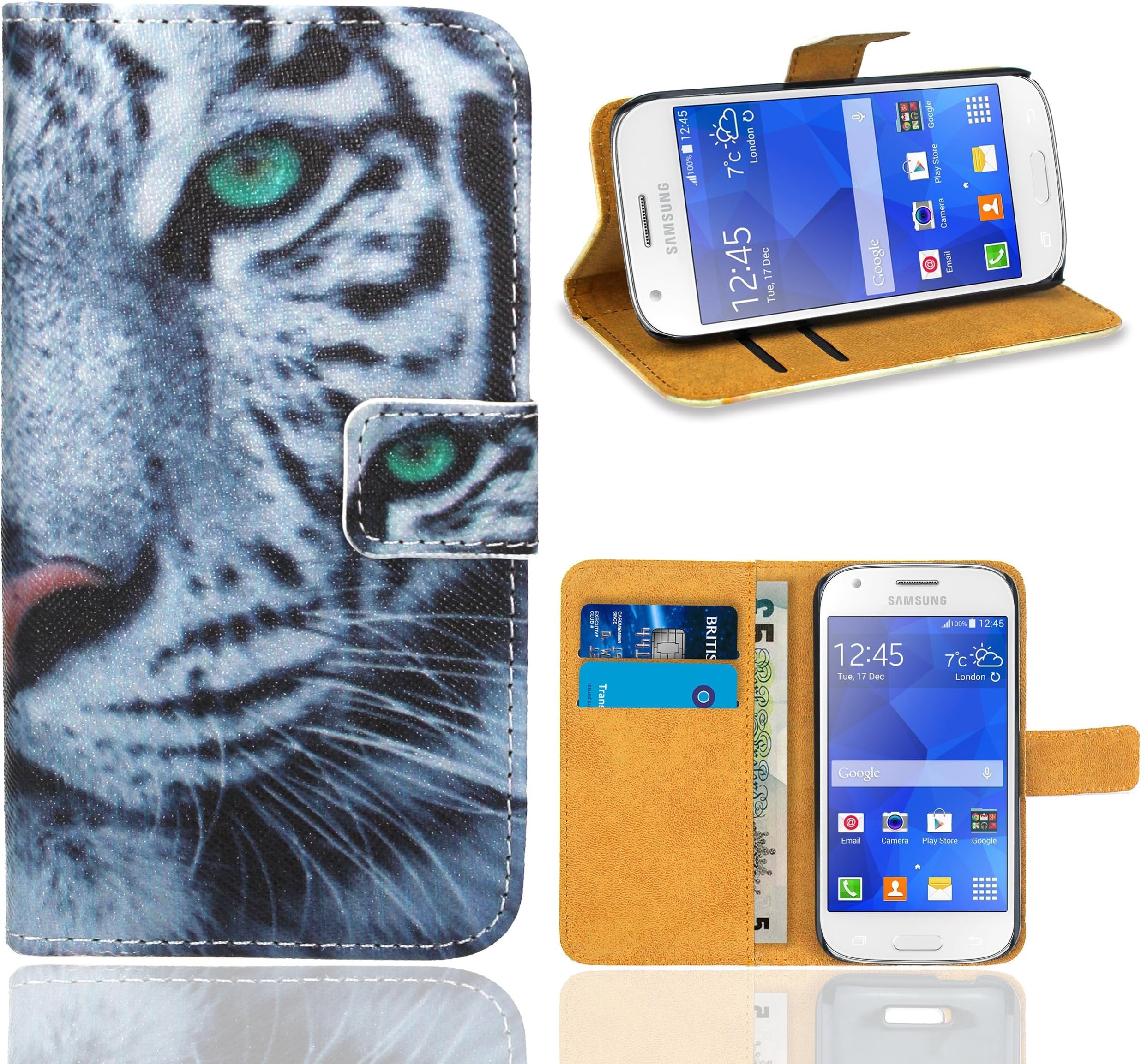 FoneExpert® Samsung Galaxy Ace 4 G357 G357FZ Case, Premium Leather Flip Wallet Bag Case Cover For Samsung Galaxy Ace 4 G357 G357FZ