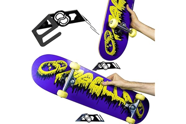 MEOLLO Support Mural pour Skateboard, Vertical et Horizontal (100% Acier)