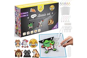 La Manuli Perline da Stirare Cool Beads Set - Modelli Divertenti per Creazione Gioielli e Decorazioni Magnetiche - 4500 Pezzi 5mm con Basi, Fai da Te per Bambini, DIY