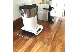 Super Cool Creations Clear Rectangular Worktop Saver Clear Acrylic Heat Resistant to 90 Degrees - Medium - 40 x 50 cm