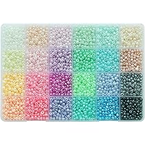 Tibaoffy Perles Colorées Bleu Foncé, Taille 6/0, Perles De Rocaille En Verre De 4 Mm Pour La Fabrication De Bijoux (environ 100 G Au Total, Environ 1200 Pièces