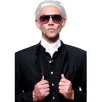P' Clown Punk-Perücke Irokesen-Mohawk - Schwarz-rot, Für Karneval, Cosplay & Mottopartys
