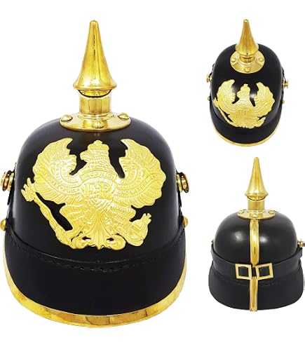Longue Pointe Pickelhaube En Laiton Argenté - Pour Casque Allemand - Neuf