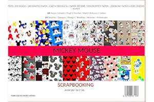 ASENME Carta per scrapbooking, carta per album, carta da 250 g, 40 fogli (ASE0002)