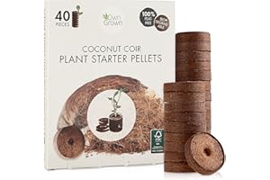 OwnGrown Coconut Spring Tablets with Nutrients - Pack of 40 Pressed Coconut Soil for Plant Propagation without Spikes, Peat Free - Propagation Soil Coconut