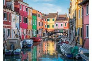 Ravensburger - Puzzle Adulte - Puzzle 1000 pièces - Burano, Italie - Adultes et Enfants à partir de 14 Ans - Puzzle de qualité supérieure - Villes & Monuments - 12000623