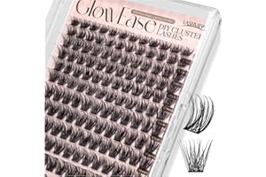 ‎LASHVIEW LASHVIEW 144pcs Natural Look Cluster Lashes Extensions Lash Extension Clusters D Curl Lash Clusters Super Thin Band & Soft Lashes Reusable 8-16mm MIX (S04)