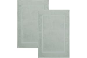 Betz Set di 2 scendibagni misure 50 x 70 cm 100% cotone scendibagno tappeto da bagno Premium qualità 650 g/m² 10 colori sono disponibili Colore verde fieno