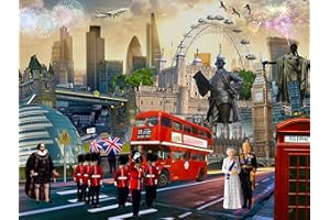 LifeStyleMall Jigsaw puzzles for Adults 1000 pieces - jigsaw puzzles for adults - Adult Puzzle - Difficult - Jigsaw Puzzle - Challenging Game - PREMIUM QUALITY (London Tour)